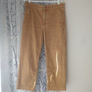 Everlane Corduroy Straight Leg Crop Pant Golden Brown